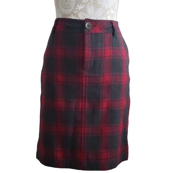 Eddie Bauer Wool Flannel Skirt 6 - Picture 1 of 7